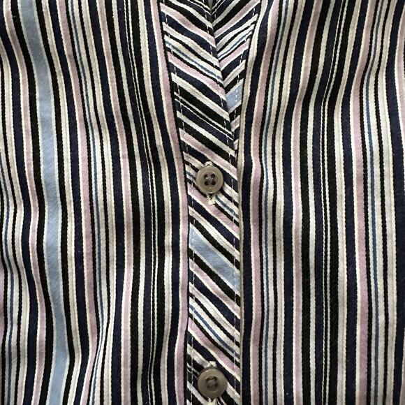 Geoffrey Beene Sport Button Up Cotton Shirt Striped Long Sleeve Collared 90s Y2K - Picture 4 of 9